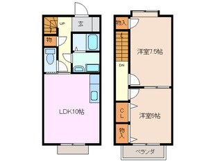 日永駅 徒歩9分 1階の物件間取画像